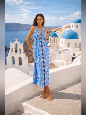 Anthropologie NWT Halter Cutout Midi Dress size XS.